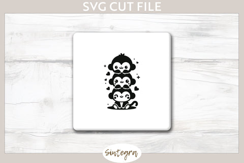 Monkeys Pile v2 SVG Cut File SVG Sintegra 