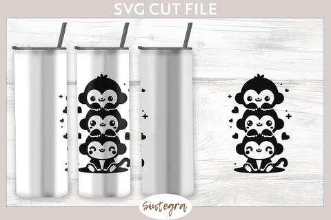 Monkeys Pile v2 SVG Cut File SVG Sintegra 