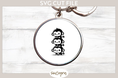 Monkeys Pile v3 SVG Cut File SVG Sintegra 