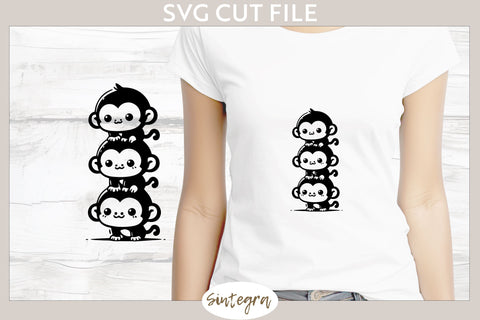 Monkeys Pile v3 SVG Cut File SVG Sintegra 