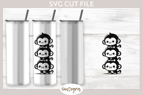 Monkeys Pile v3 SVG Cut File SVG Sintegra 