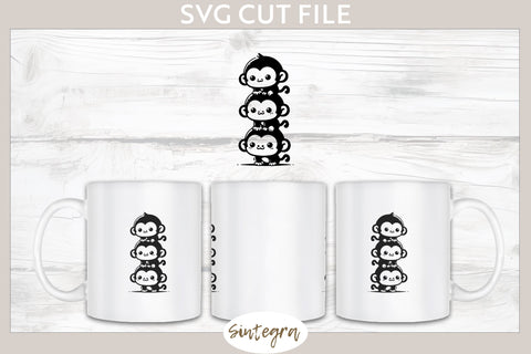 Monkeys Pile v3 SVG Cut File SVG Sintegra 