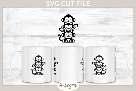 Monkeys Pile v4 SVG Cut File SVG Sintegra 