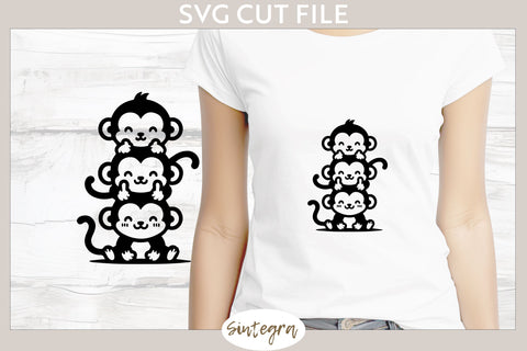 Monkeys Pile v4 SVG Cut File SVG Sintegra 