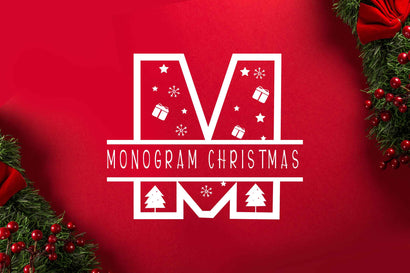 Monogram Christmas Font LetterdayStudio 