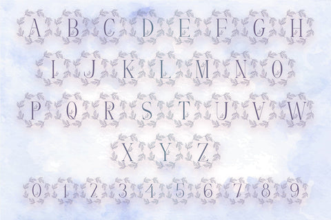 Monogram Leaves Wreath Font Dm Letter Studio 