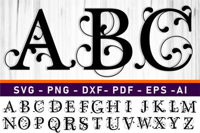 Monogram Letters SVG Cut Files For Cricut Design, Monogram Font SVG Designs, Alphabet Monograms Letter SVG Bundle SVG D2PUTRI Designs 