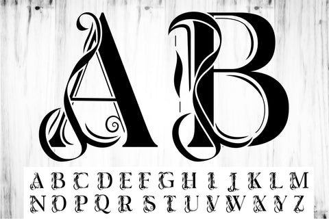 Monogram Letters SVG Files Design, Flower Font SVG Designs, Floral Alphabet Monograms Letter SVG Set A-Z SVG D2PUTRI Designs 