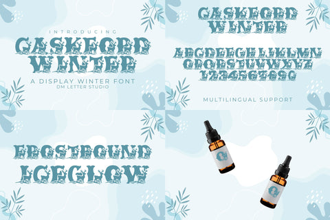 Monogram Logo Kit: Olive & Leaf (Split Included) + Seasonal Font Pack Font Dm Letter Studio 