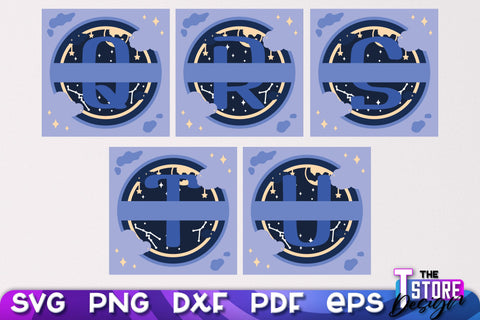 Monogram Shadowbox SVG | Alphabet Monogram Shadowbox | Paper Cut SVG The T Store Design 