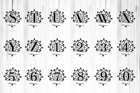 Monogram Split Letters SVG Cut Files Designs, Family Name Sign SVG, Split Font SVG, Split Alphabet Set A-Z SVG D2PUTRI Designs 