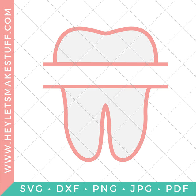 Monogram Tooth SVG Hey Let's Make Stuff 