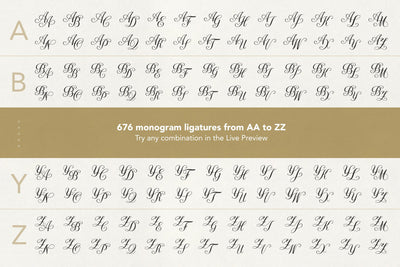 Monogramica Script – Unique Monogram Font - So Fontsy