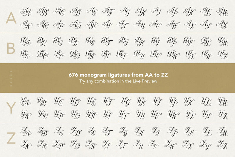 Monogram I Script Monogramica Script – Unique Monogram Font - So Fontsy