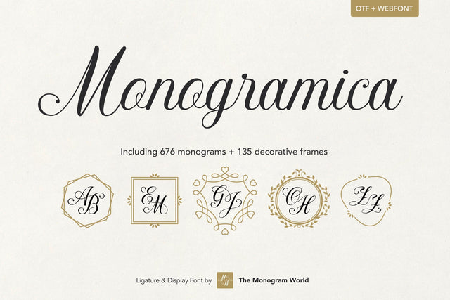 Monogramica Script – Unique Monogram Font Font Monogram World 