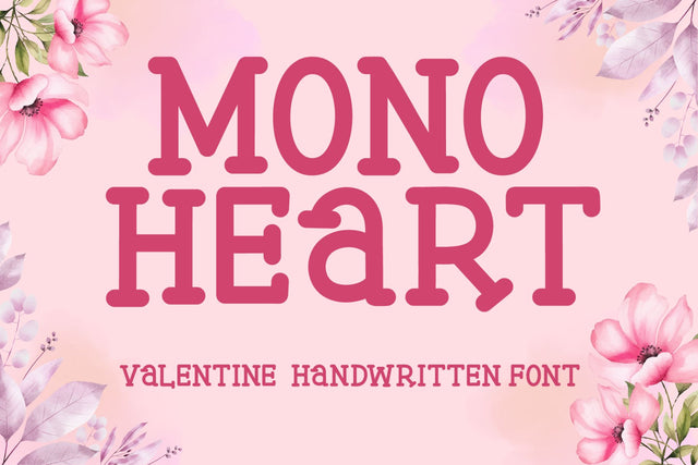 Monoheart Font AEN Creative Store 