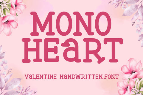 Monoheart Font AEN Creative Store 