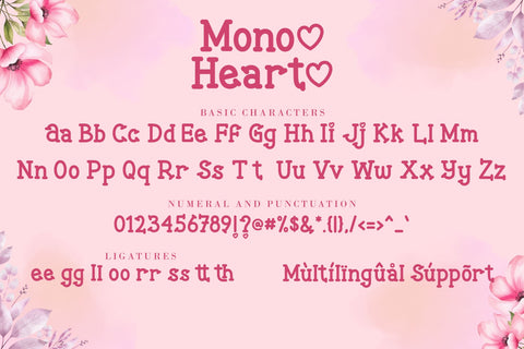 Monoheart Font AEN Creative Store 
