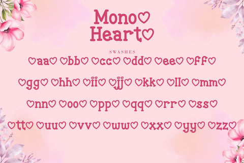 Monoheart Font AEN Creative Store 
