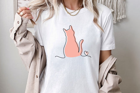 Monoline Cat SVG Bundle, Cat Mom svg Files for Cricut, Cute Cat Dad Gift, cat lovers png for tshirts, sublimation, stickers, tote bags SVG Designing Digitals 