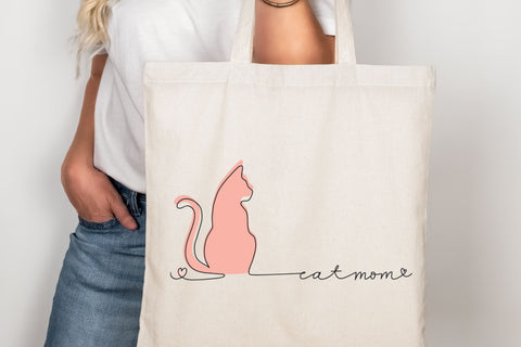 Monoline Cat SVG Bundle, Cat Mom svg Files for Cricut, Cute Cat Dad Gift, cat lovers png for tshirts, sublimation, stickers, tote bags SVG Designing Digitals 