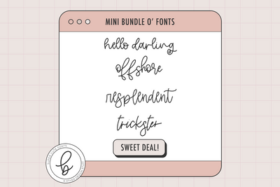 Monoline Font Mini Bundle Font Beck McCormick 
