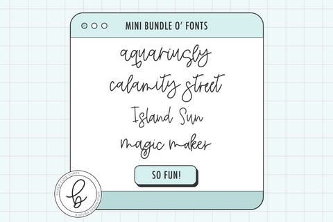 Monoline Font Mini Bundle Font Beck McCormick 