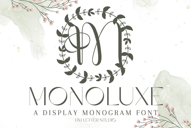 Monoluxe Monogram Font Font Dm Letter Studio 