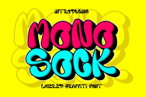 Monosock - Layered Graffiti Font Font Mozzatype 