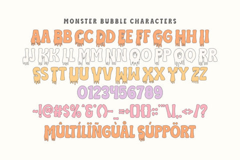 Monster Bubble - Playful Halloween Display Font Font Masyafi Studio 
