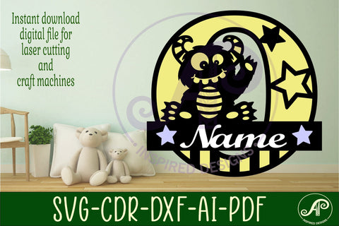 Monster Capital Monogram Letter O SVG SVG APInspireddesigns 