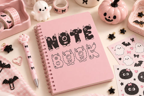Monster - Halloween Font Duo with SVG Alphabet Font AnningArts Design 
