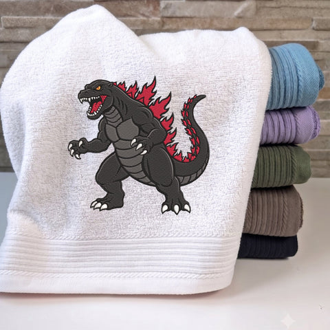 Monster Lizard Embroidery Design – Giant Kaiju Dinosaur Machine Embroidery File, Japanese Monster Reptile Design Embroidery/Applique DESIGNS PatternFeed8 
