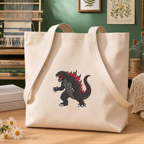 Monster Lizard Embroidery Design – Giant Kaiju Dinosaur Machine Embroidery File, Japanese Monster Reptile Design Embroidery/Applique DESIGNS PatternFeed8 