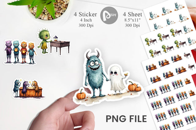 Monster Night Market Sticker Sublimation artnoy 