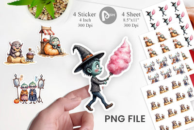 Monster Night Market Sticker Sublimation artnoy 