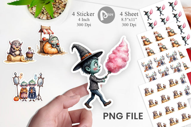 Monster Night Market Sticker Sublimation artnoy 