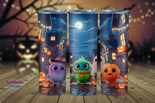 Monster Squad Tumbler Wrap Design | Halloween Tumbler Wrap for Sublimation Sublimation Sublimatiz Designs 