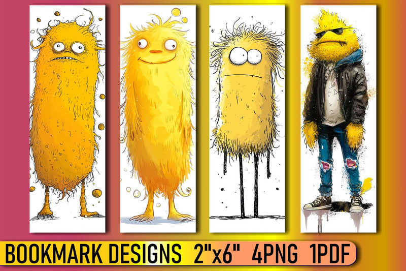 Monster-themed Bookmarks for Your Reading Pleasure - So Fontsy