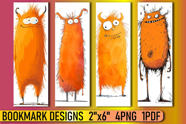 Monster-themed Sublimation Bookmarks Sublimation afrosvg 