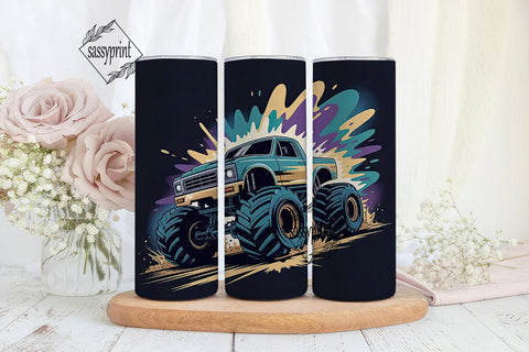 Monster Truck 20oz Tumbler Wrap Sublimation sassyprint 