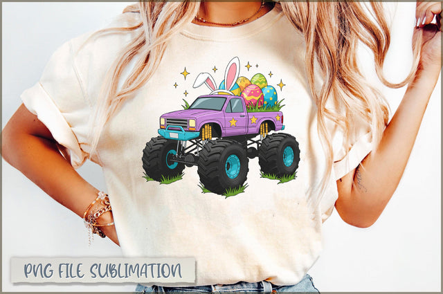 Monster Truck Easter PNG, Egg Crusher Sublimation Shetara Begum 