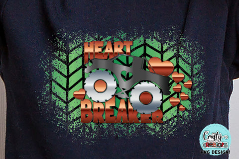 Monster Truck Png, Heart Breaker Valentine's Day Sublimation SVG Crafty Mama Studios 