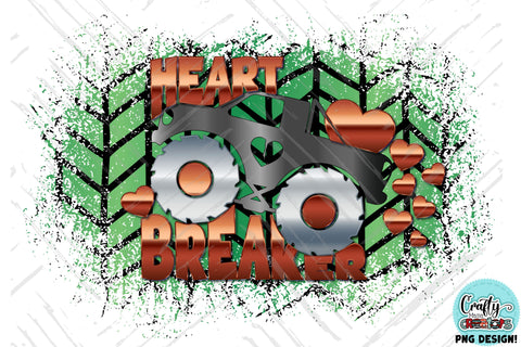 Monster Truck Png, Heart Breaker Valentine's Day Sublimation SVG Crafty Mama Studios 