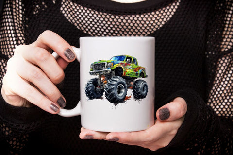 Monster Truck Sublimation Clipart Bundle Sublimation Designangry 
