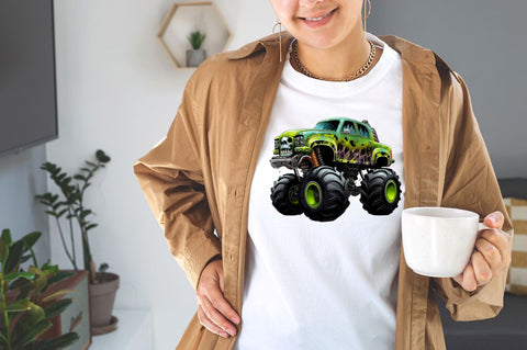 Monster Truck Sublimation Clipart Bundle Sublimation Designangry 