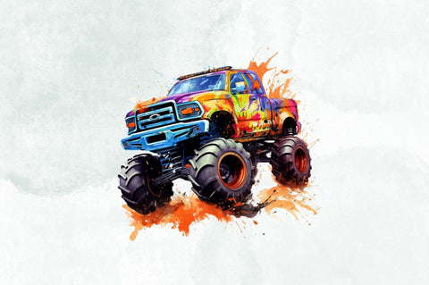 Monster Truck Sublimation Clipart Bundle Sublimation Designangry 