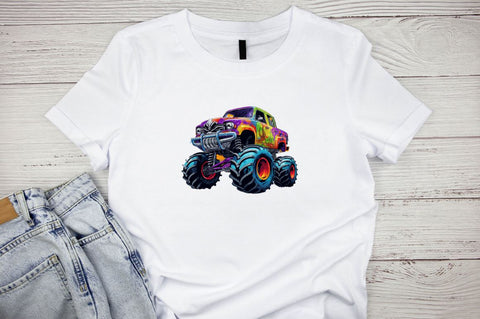 Monster Truck Sublimation Clipart Bundle Sublimation Designangry 