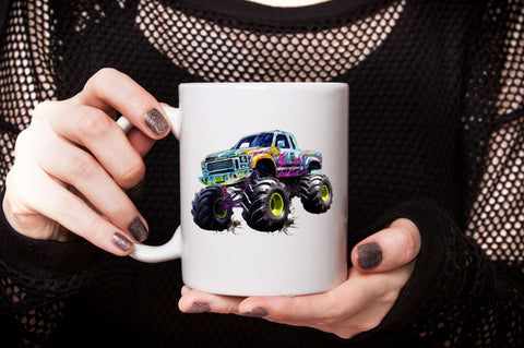 Monster Truck Sublimation Clipart Bundle Sublimation Designangry 