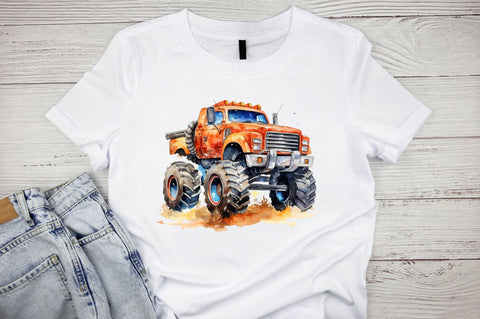 Monster Truck Sublimation Clipart Bundle Sublimation Designangry 